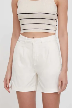 Pepe Jeans Kraťasy VANIA dámské, barva, hladké, high waist, PL801094