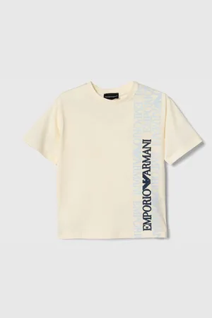 Emporio Armani Dětské bavlněné tričko barva, s potiskem