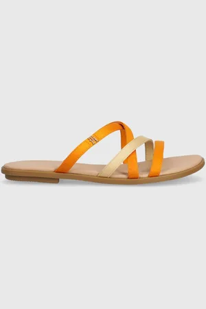 Tommy Hilfiger Pantofle TH STRAP FLAT SATIN SANDAL dámské, barva, FW0FW08041