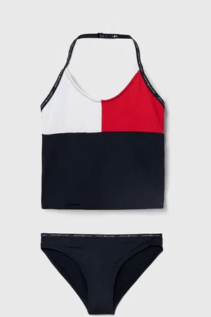 Tommy Hilfiger Dvoudílné dětské plavky tmavomodrá barva