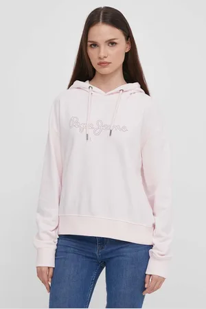 Pepe Jeans Mikina LANA HOODIE dámská, barva, s kapucí, s potiskem, PL581440