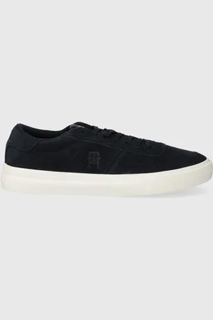 Tommy Hilfiger Semišové tenisky TH CUPSET SUEDE tmavomodrá barva, FM0FM04977