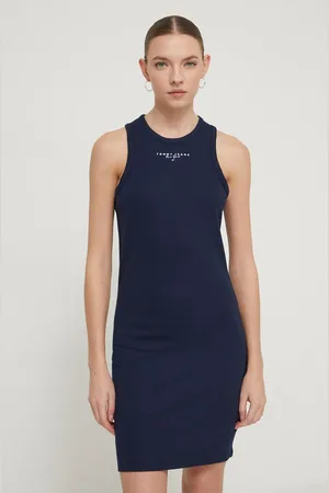 Tommy Hilfiger Šaty tmavomodrá barva, mini, DW0DW17934