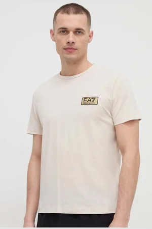 EA7 Bavlněné tričko barva, s aplikací