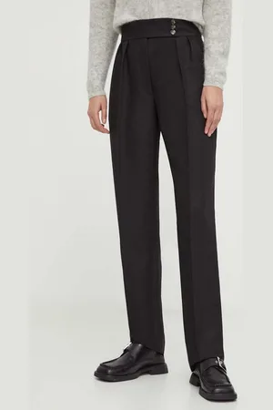 DAY Birger et Mikkelsen Vlněné kalhoty barva, střih chinos, high waist