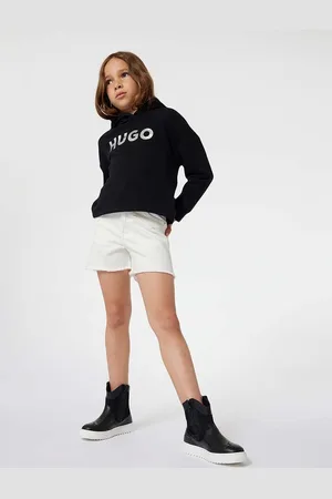 HUGO BOSS Dětská mikina barva, s kapucí, s potiskem