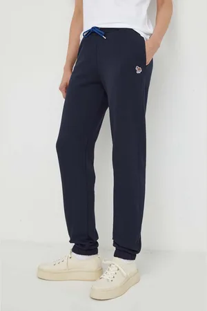 Paul Smith Bavlněné tepláky tmavomodrá barva, s aplikací, W2R.313T.M20616
