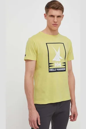 Helly Hansen Bavlněné tričko barva, s potiskem
