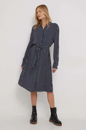 Tommy Hilfiger Šaty tmavomodrá barva, mini, WW0WW40563