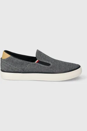 Tommy Hilfiger Tenisky TH HI VULC LOW SLIPON CHAMBRAY pánské, tmavomodrá barva, FM0FM04947