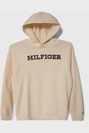 Tommy Hilfiger Dětská bavlněná mikina barva, s kapucí, s aplikací