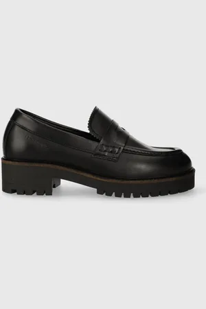 Barbour Kožené mokasíny Norma dámské, barva, na platformě, LFO0672BK51