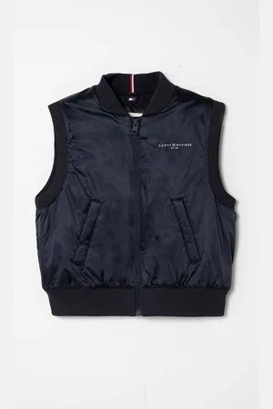 Tommy Hilfiger Dětská vesta tmavomodrá barva