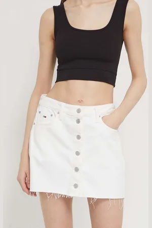 Tommy Hilfiger Džínová sukně barva, mini, pouzdrová, DW0DW17871