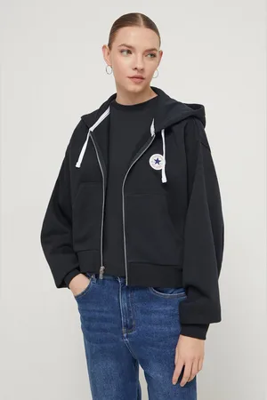Converse Mikina dámská, barva, s kapucí, s potiskem