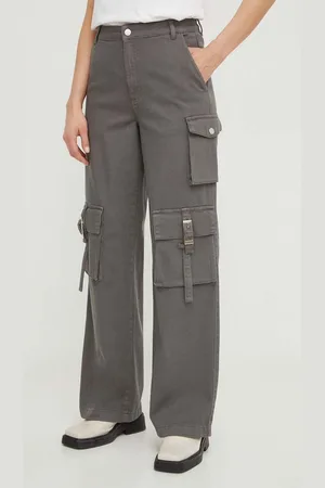 Gestuz Kalhoty dámské, barva, široké, high waist, 10908720