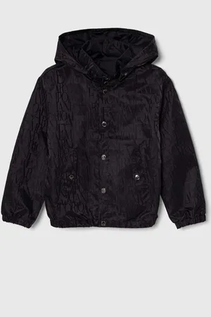Emporio Armani Dětská bunda tmavomodrá barva