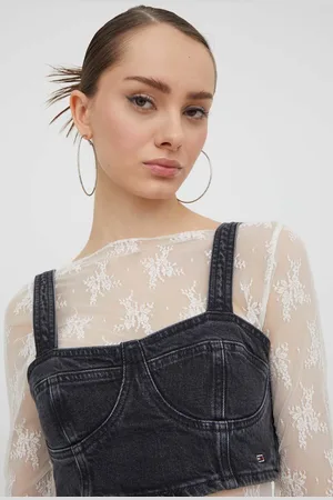 Tommy Hilfiger Džínový top barva, DW0DW17699