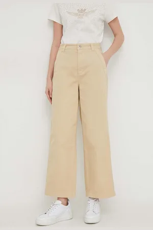 Pepe Jeans Kalhoty Tasha dámské, barva, jednoduché, high waist, PL211730