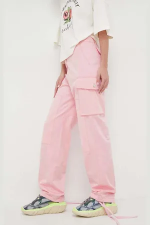 Moschino Kalhoty dámské, barva, jednoduché, high waist