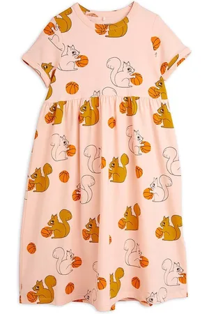 Mini Rodini Dívčí šaty Squirrels barva, mini