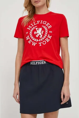 Tommy Hilfiger Sukně tmavomodrá barva, mini, WW0WW40515