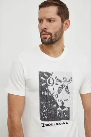Desigual Bavlněné tričko TORN barva, s aplikací, 24SMTK08