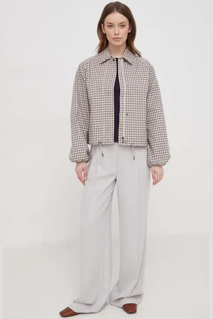 Barbour Bunda Check dámská, barva, přechodná, oversize, LSP0159