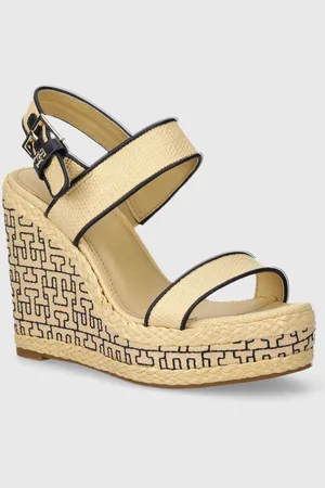 Tommy Hilfiger Sandály PLATFORM TH MONO RAFIA WEDGE barva, FW0FW08052