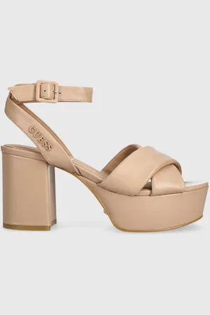 Guess Kožené sandály SHANNY barva, FLJSNN LEA03