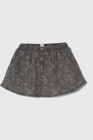 Benetton Dětská bavlněná sukně barva, mini