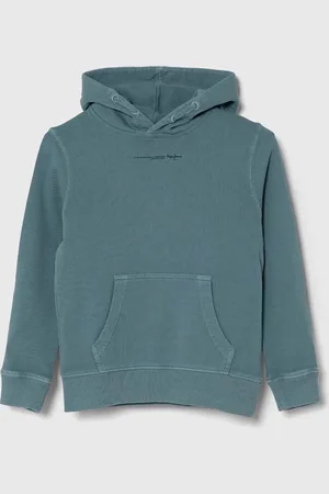 Pepe Jeans Dětská bavlněná mikina NEW DAVIDE HOODIE s kapucí, s potiskem
