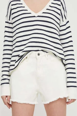 Pepe Jeans Džínové šortky A-LINE SHORT HW dámské, barva, hladké, high waist, PL801111TB7