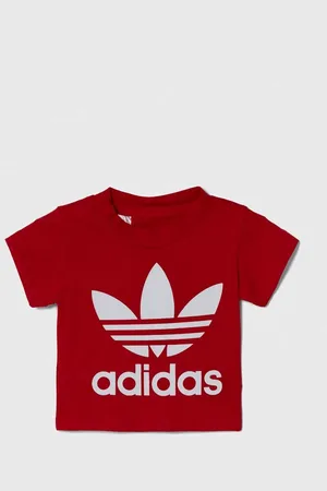 adidas Bavlněné dětské tričko barva, s potiskem