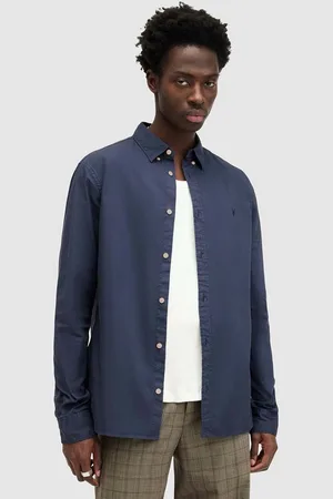 AllSaints Košile HAWTHORNE LS SHIRT pánská, bílá barva, slim, s klasickým límcem