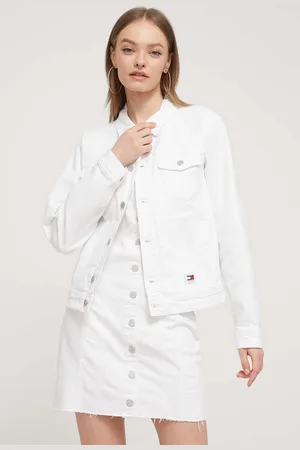 Tommy Hilfiger Džínová bunda dámská, barva, přechodná, DW0DW17658