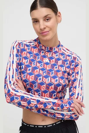 adidas Tričko s dlouhým rukávem x FARM Rio s pologolfem, IT9409