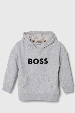HUGO BOSS Dětská mikina barva, s kapucí, s potiskem