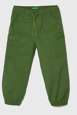 Benetton Dětské kalhoty barva, hladké