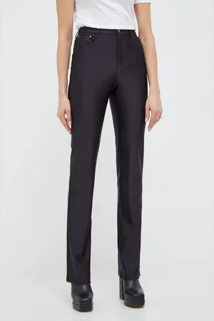 Guess Kalhoty dámské, barva, jednoduché, high waist, W4RA33 KC4C0
