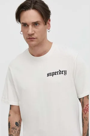 Superdry Bavlněné tričko barva, s potiskem
