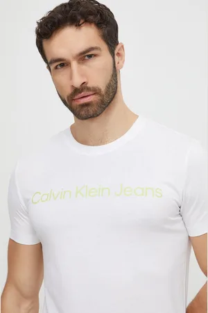 Calvin Klein Bavlněné tričko barva, s potiskem, J30J322344