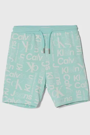 Calvin Klein Dětské bavlněné šortky barva, nastavitelný pas