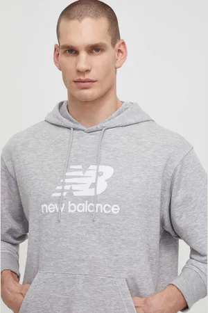 New Balance Mikina MT41501AG pánská, barva, s kapucí, s potiskem