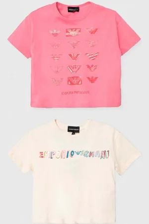 Emporio Armani Dětské bavlněné tričko 2-pack barva