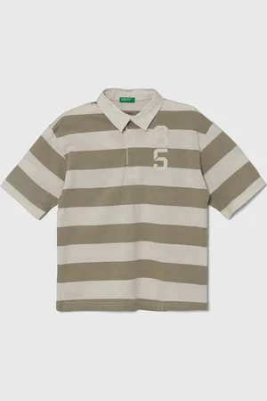 Benetton Dětská bavlněná polokošile barva