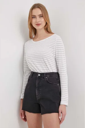 Pepe Jeans Tričko s dlouhým rukávem příměsí lnu JADE barva, PL505830