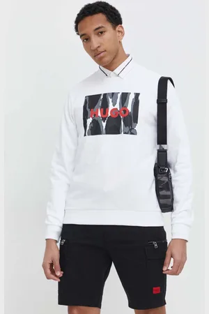 HUGO BOSS Bavlněná mikina pánská, barva, s potiskem, 50513335