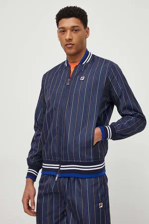 Fila Bomber bunda tmavomodrá barva, přechodná, TM411154