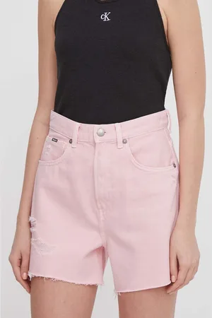 Pepe Jeans Džínové šortky A-LINE SHORT UHW CLR dámské, barva, hladké, high waist, PL801122